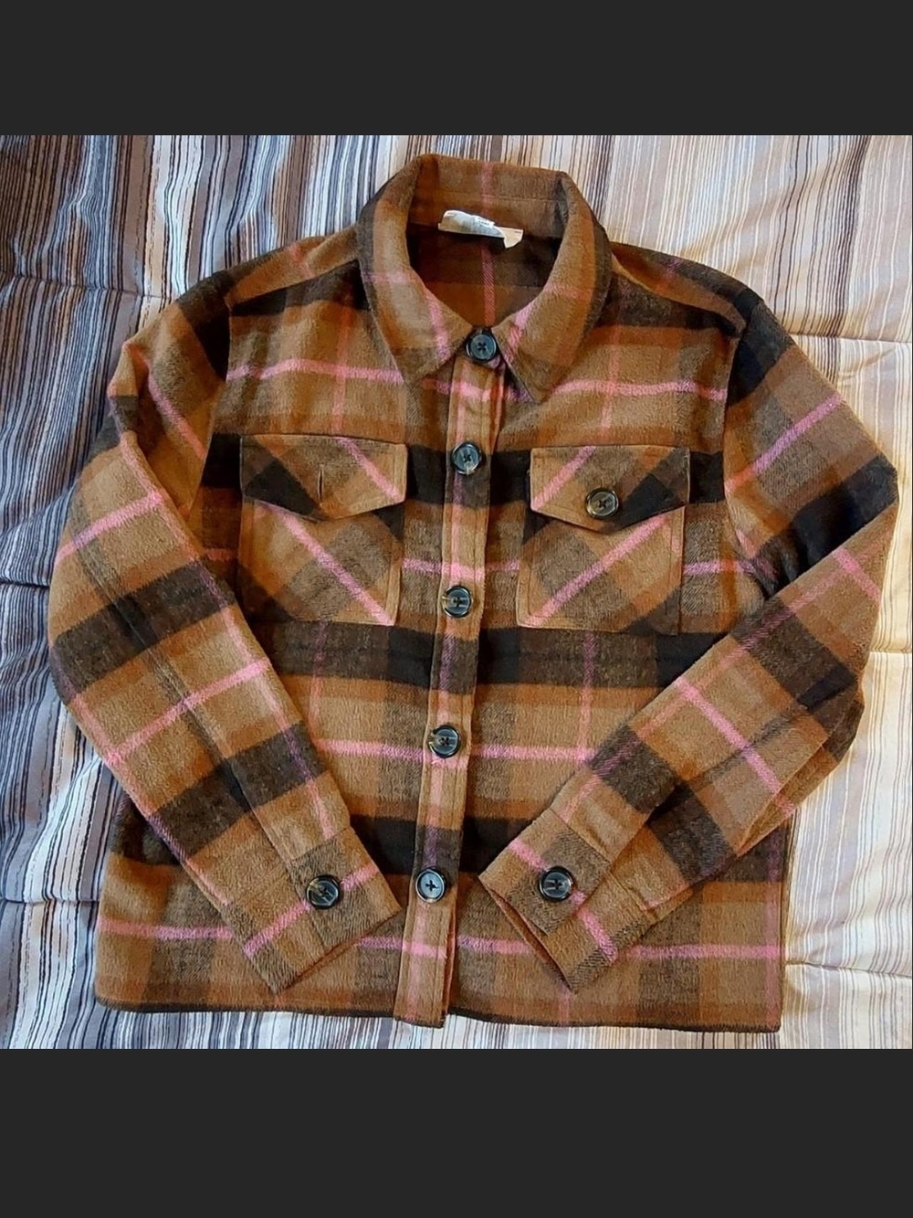 BB Dakota Steve Madden Womans Plaid to Meet You Shacket M like new